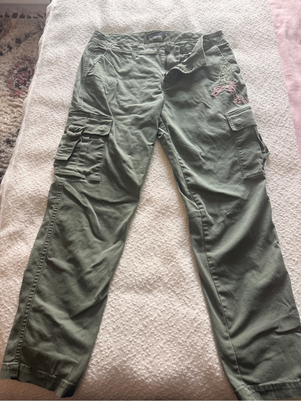 Sanctuary Olive Green Cargo Straight Leg Pants